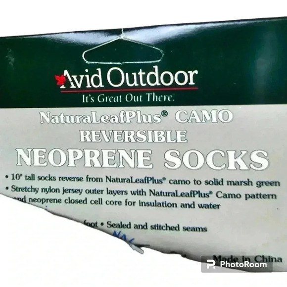 Avid Outdoor Naturalleafplus reversible neoprene socks model # 9287 L or XL NWT - Picture 4 of 7